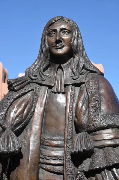 Santa New Mexico Usa エイプリル21 フアン ポンセ レオン像は 2014年4月21日にサンタフェでスペイン人探検家 征服者として活躍した — ストック写真