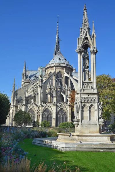 Paris França Ptu Detalhes Catedral Notre Dame Paris França Outubro — Fotografia de Stock