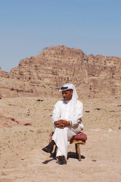 Petra Jordan Noviembre Retrato Del Hombre Bedouin Noviembre 2009 Petra —  Fotos de Stock