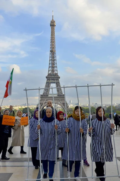 Paris France Octobre Protestation Contre Emprisonnement Abusif Iran Octobre 2013 — Photo