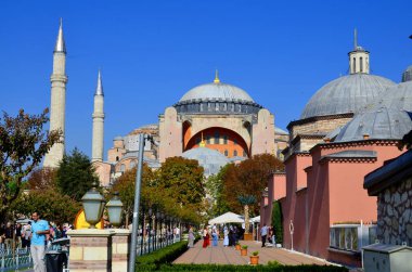 İSTANBUL SEPT. 30 Eylül 2013 'te İstanbul, Türkiye' de Ayasofya 'da. Ayasofya eski bir Ortodoks ataerkil bazilikası, sonra cami, şimdi de müze..