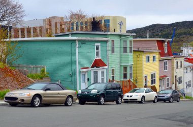 Saint John 's Newfoundland ve Labrador 12 Haziran: Renkli evler sırası 12 Haziran 2014' te Saint John 's Newfoundland ve Labrador.