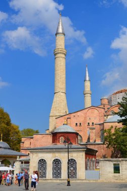 İSTANBUL SEPT. 30 Eylül 2013 'te İstanbul, Türkiye' de Ayasofya 'da. Ayasofya eski bir Ortodoks ataerkil bazilikası, sonra cami, şimdi de müze.