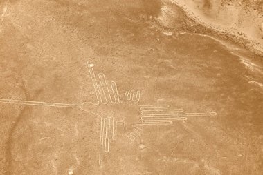 Nazca Çizgileri 'nin sinekkuşu, Peru' nun güneyindeki Nazca Çölü 'nde bulunan bir dizi antik geogliftir. 1994 yılında UNESCO Dünya Mirasları Listesi olarak belirlendi..
