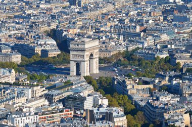 Paris, Fransa 'daki Eyfel Kulesi' nden Paris 'e kuş bakışı
