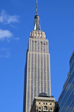 NEW YORK CITY, New York - 29 Ekim 2013 'te Empire State Binası. Empire State Binası 102 katlı bir binadır. 40 yıldan fazladır dünyanın en yüksek binasıydı. 