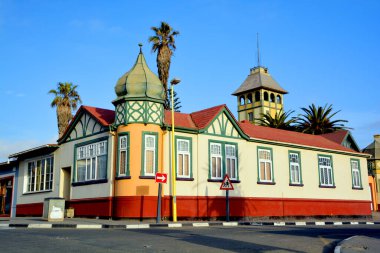 Swakopmund, Namibya 4 Ekim 2014: 4 Ekim 2014 tarihinde Alman stil evi Namibya 'nın dördüncü büyük nüfus merkezidir..
