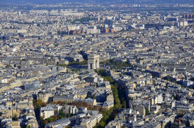  Paris, Fransa 'daki Eyfel Kulesi' nden Paris 'e kuş bakışı