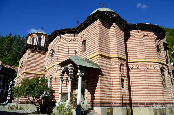 Rila Monastery Bulharsko Září Klášter Svatého Ivana Rily Lépe Známý — Stock fotografie