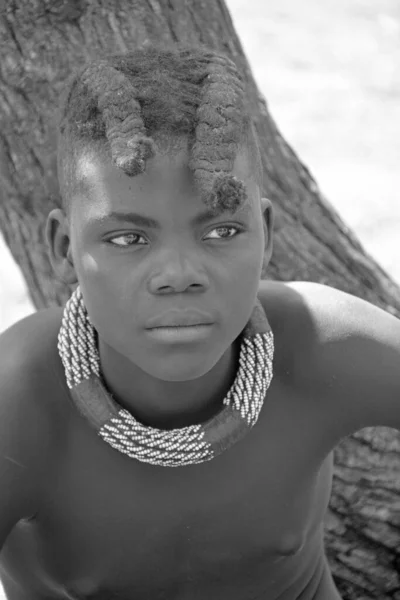 Khorixas Namibia October 2014 Unidentified Child Himba Tribe Himba Indigenous — Stock Photo, Image