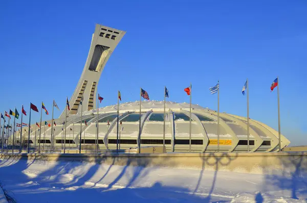 Montreal Kanada Januar Das Montreal Olympische Stadion Und Turm Januar — Stockfoto