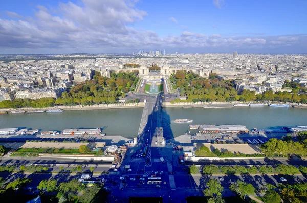 Вид Тень Эйфелевой Башни Место Трокадеро Город Париж Франция — стоковое фото
