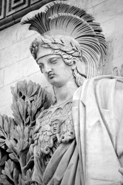 Paris Ranska Lokakuu Yksityiskohdat Triumphal Arch Etoile Kaari Triomphe Muistomerkin — kuvapankkivalokuva