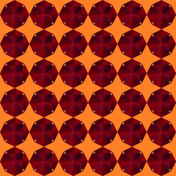 Kreisform Orange Und Rot Nahtloser Hintergrund — Stockfoto