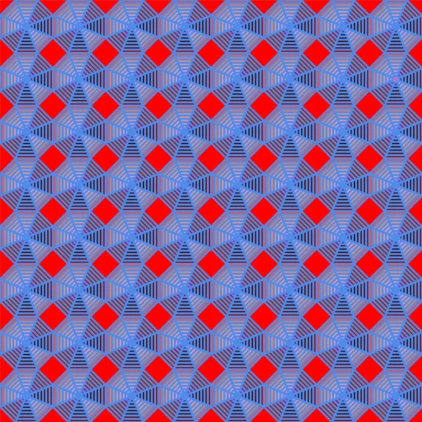 Zökkenőmentes Vektor Minta Szimmetrikus Geometriai Háttér Piros Fekete Szürke Háromszögekkel — Stock Fotó