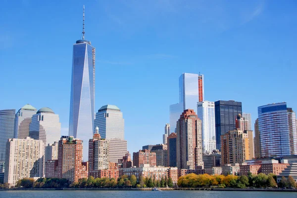 Nowość York Październik Dolny Manhattan One World Trade Center Freedom — Zdjęcie stockowe