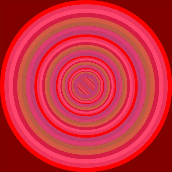 Hypnotic Red Color Circles — Stock Photo, Image