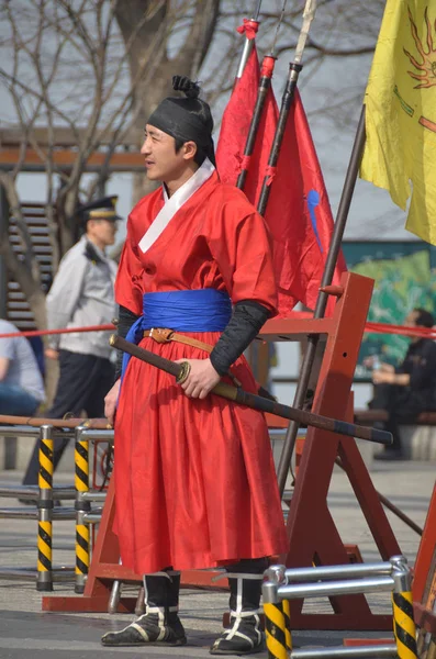 Seúl Corea Abril Ssaurabi Coreano Durante Exposición Tradicional Abril 2013 — Foto de Stock