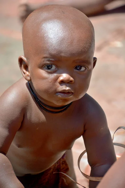 Swakopmund Namibië Oktober 2014 Ongeïdentificeerd Kind Van Himba Stam Dat — Stockfoto