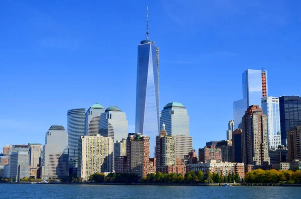 Nova Iorque Outubro Lower Manhattan One World Trade Center Freedom — Fotografia de Stock
