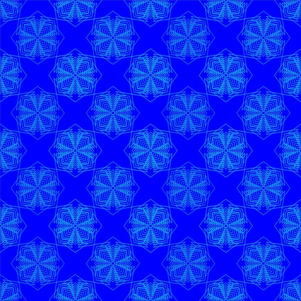 Tono Azul Sin Costuras Con Ornamento Geométrico Abstracto —  Fotos de Stock