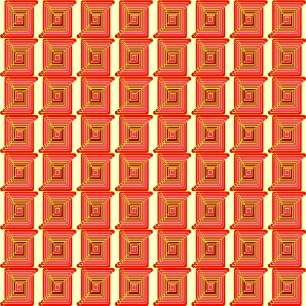 Zökkenőmentes Minta Piros Sárga Geometriai Alakzatokkal — Stock Fotó