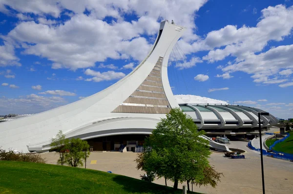 Montreal Καναδα Αυγουστου Ολυμπιακό Στάδιο Και Πύργος Του Μόντρεαλ Στις — Φωτογραφία Αρχείου