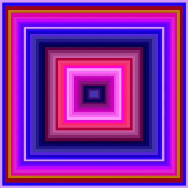 Hypnotische Rote Lila Und Blaue Quadrate — Stockfoto