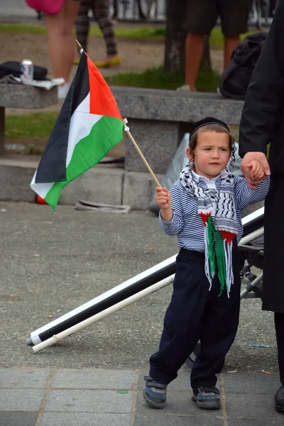 Montreal Canada August Unidentified Kid Jewish Hasidic Orthodox Judaism Participating — Stock Photo, Image