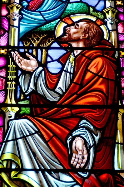 聖ヨハネのニューファンドランド6月11日 洗礼者ヨハネ大聖堂のステンドグラスの窓カナダのニューファンドランド ラブラドール州聖ヨハネの街に位置しています 2014年6月11日 — ストック写真