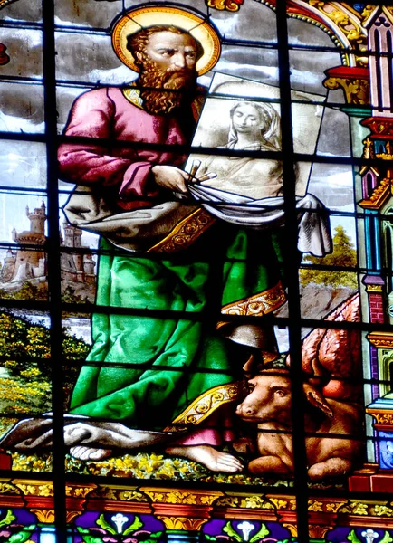 John Newfoundland Června Skleněné Okno Katedrále Jana Křtitele Nachází Městě — Stock fotografie