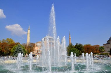 İSTANBUL SEPT. 30 Eylül 2013 'te İstanbul, Türkiye' de Ayasofya 'da. Ayasofya eski bir Ortodoks ataerkil bazilikası, sonra cami, şimdi de müze..