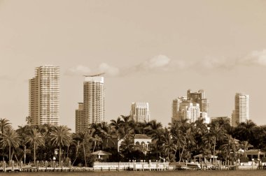 Miami plajı, Florida, şehir merkezi.