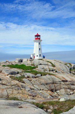 Peggy 's Cove Nova Scotia 6 Haziran: Peggy' s Cove deniz feneri, 6 Haziran 2014 tarihinde St. Margarets Körfezi 'nin doğu kıyısında yer alan küçük bir kırsal bölge..