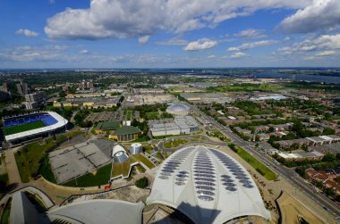Montreal Canadası 10 Ağustos, ziyaretçilerin Amerika 'nın dört ekosistemini görmesine izin veren biyodome. Bina, 1976 Olimpiyat Oyunları için 10 Ağustos 2013 'te Montreal Kanada' da Velodrome olarak inşa edilmiştir.