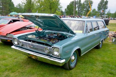 Granby QueBEC CANADA 29 Temmuz 2013: Eski araba sergisi