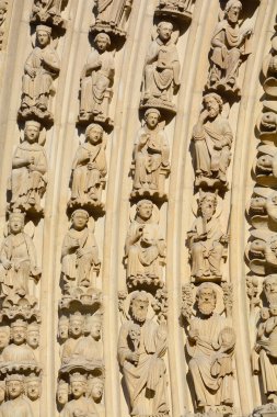 Paris, Fransa - 19 Ekim - Paris 'in Notre Dame katedrali 19 Ekim 2014 tarihinde Paris' in en ünlü simgelerinden biri olan Fransa 'nın detayları. 2013 'te katedral 850' nci yılını kutladı.. 