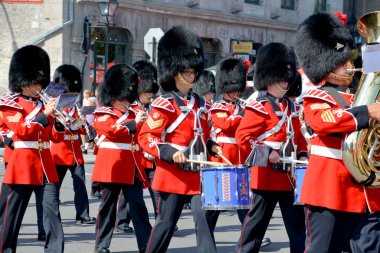 Montreal Kanada Eylül 02: Asker Royal Parade 22 alay ve halk dilinde Van Doos Eylül tarihinde Kanada Ordusu Piyade Alay olduğunu. 02 2014 yılında Montreal Quebec Kanada 
