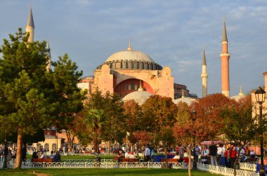 İSTANBUL SEPT. 30 Eylül 2013 'te İstanbul, Türkiye' de Ayasofya 'da. Ayasofya eski bir Ortodoks ataerkil bazilikası, sonra cami, şimdi de müze.