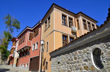 Bulgaristan 'ın Filibe kentindeki Geleneksel Evler.
