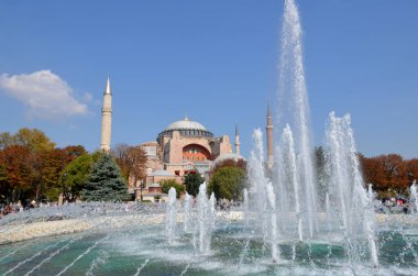 İSTANBUL SEPT. 30 Eylül 2013 'te İstanbul, Türkiye' de Ayasofya 'da. Ayasofya eski bir Ortodoks ataerkil bazilikası, sonra cami, şimdi de müze.