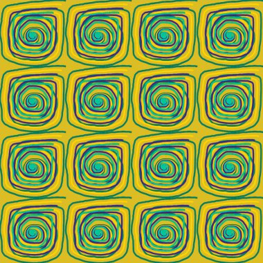 Sarı ve yeşil spiraller