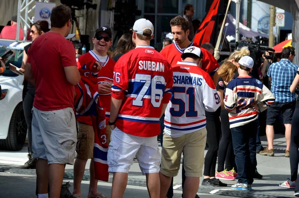 Montreal Canada Mei Montreal Canadezen Fans Voor 2De Wedstrijd Weer — Stockfoto