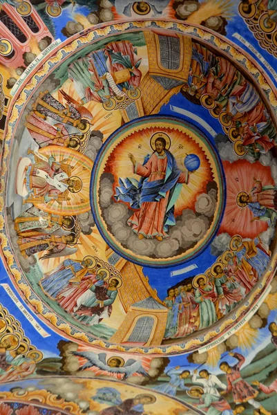 Rila Bulgaria Septembrie Pictură Perete Biserica Mănăstirii Rila Mănăstirea Este — Fotografie, imagine de stoc