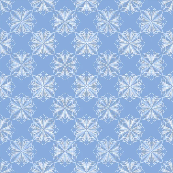 Patrón Sin Costuras Con Copos Nieve Azules Blancos —  Fotos de Stock
