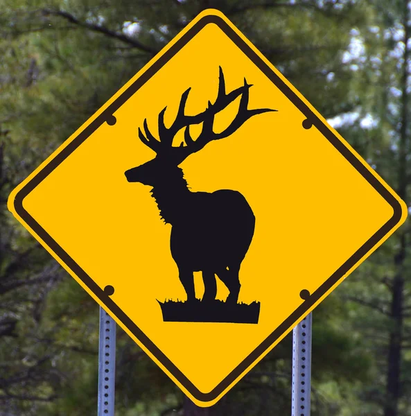 Deer Park Yellow Sign — Stock Photo, Image