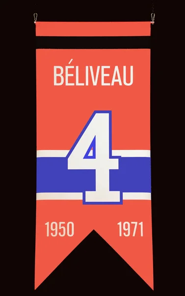 Montreal Canada Dec Banner Jean Beliveau 1931 2014 Former Hockey — 스톡 사진