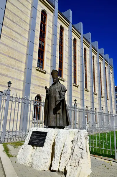 Sofia Biulgaria Wrzesień Posąg Papieża Jana Xxiii Przed Katedrą Józefa — Zdjęcie stockowe