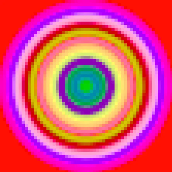 Şekerleme Renklerinde Daireleri Olan Bulanık Piksel Renksiz Desen — Stok fotoğraf