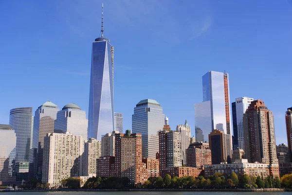 Nowość York Październik Dolny Manhattan One World Trade Center Freedom — Zdjęcie stockowe